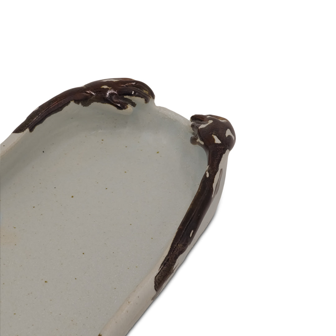 Clay Accent Oval platter/Serving Tray/Ceramic Tray