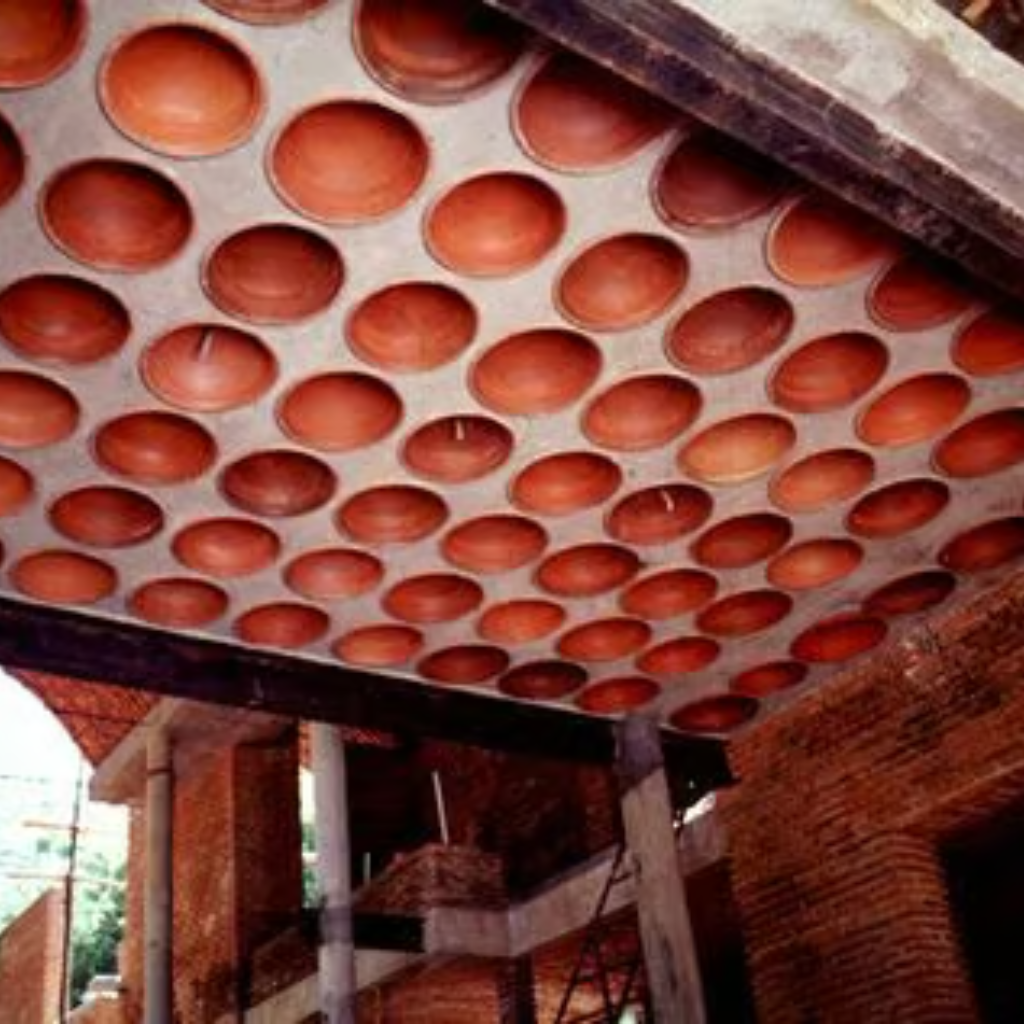6" Filler slab mud/clay pots | With Rim