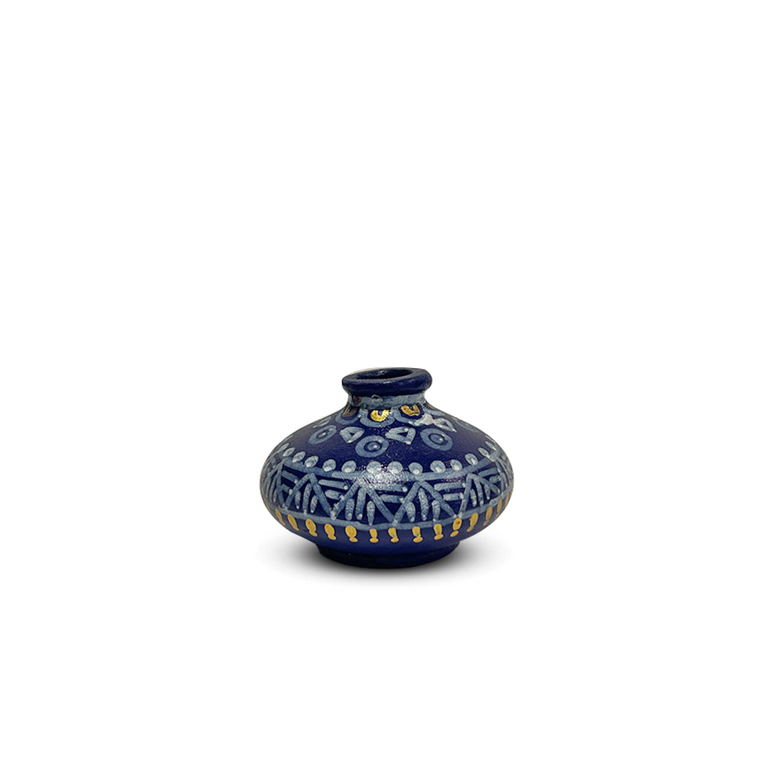 Hand-Painted Earthen Terracotta Vase - Vases / Decorative for Home Miniature Terracotta Pots
