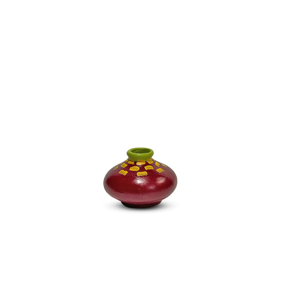 Hand-Painted Earthen Terracotta Vase - Vases / Decorative for Home Miniature Terracotta Pots