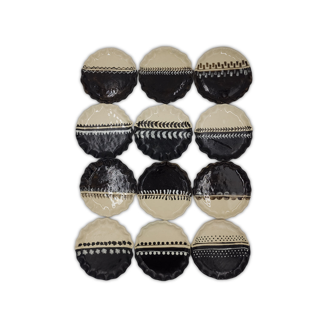 Two-Tone Scalloped Ceramic small Plate