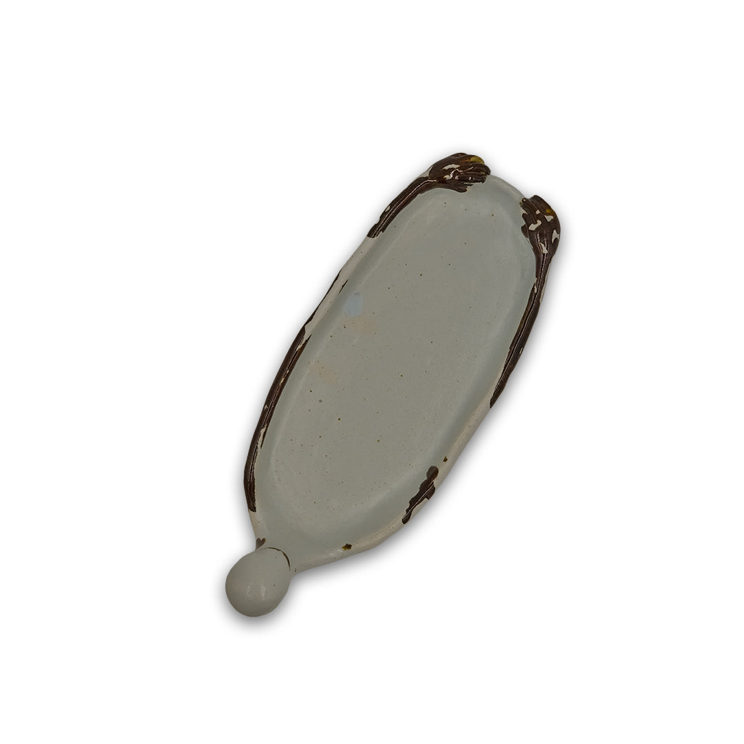 Clay Accent Oval platter/Serving Tray/Ceramic Tray