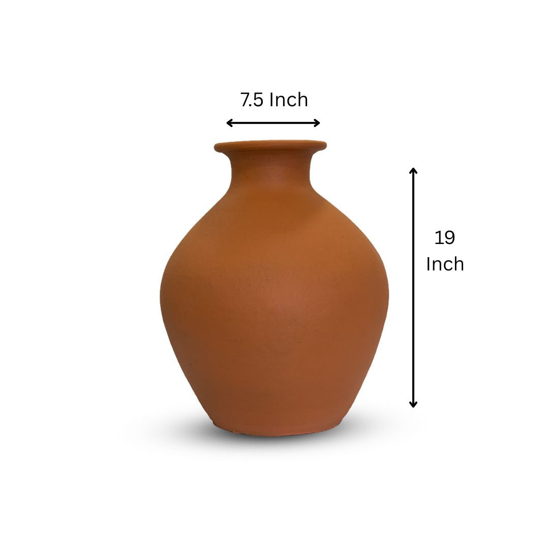 Classic Round Terracotta Pot - Flower Vase